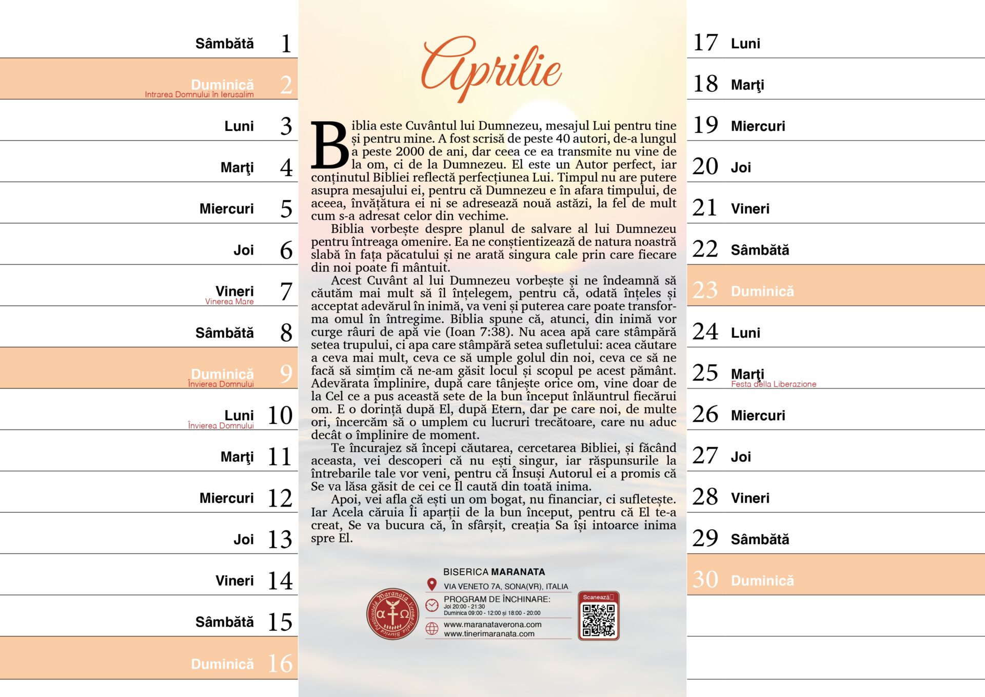 Calendarul