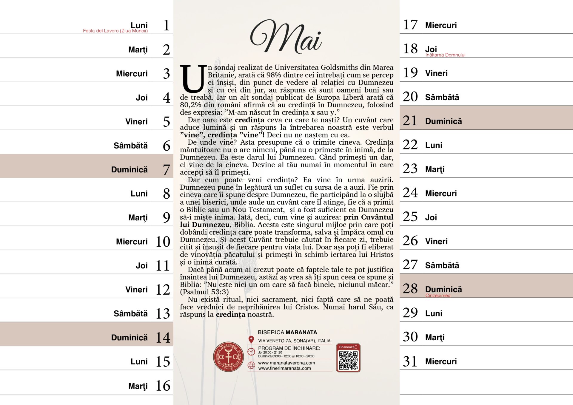 Calendarul