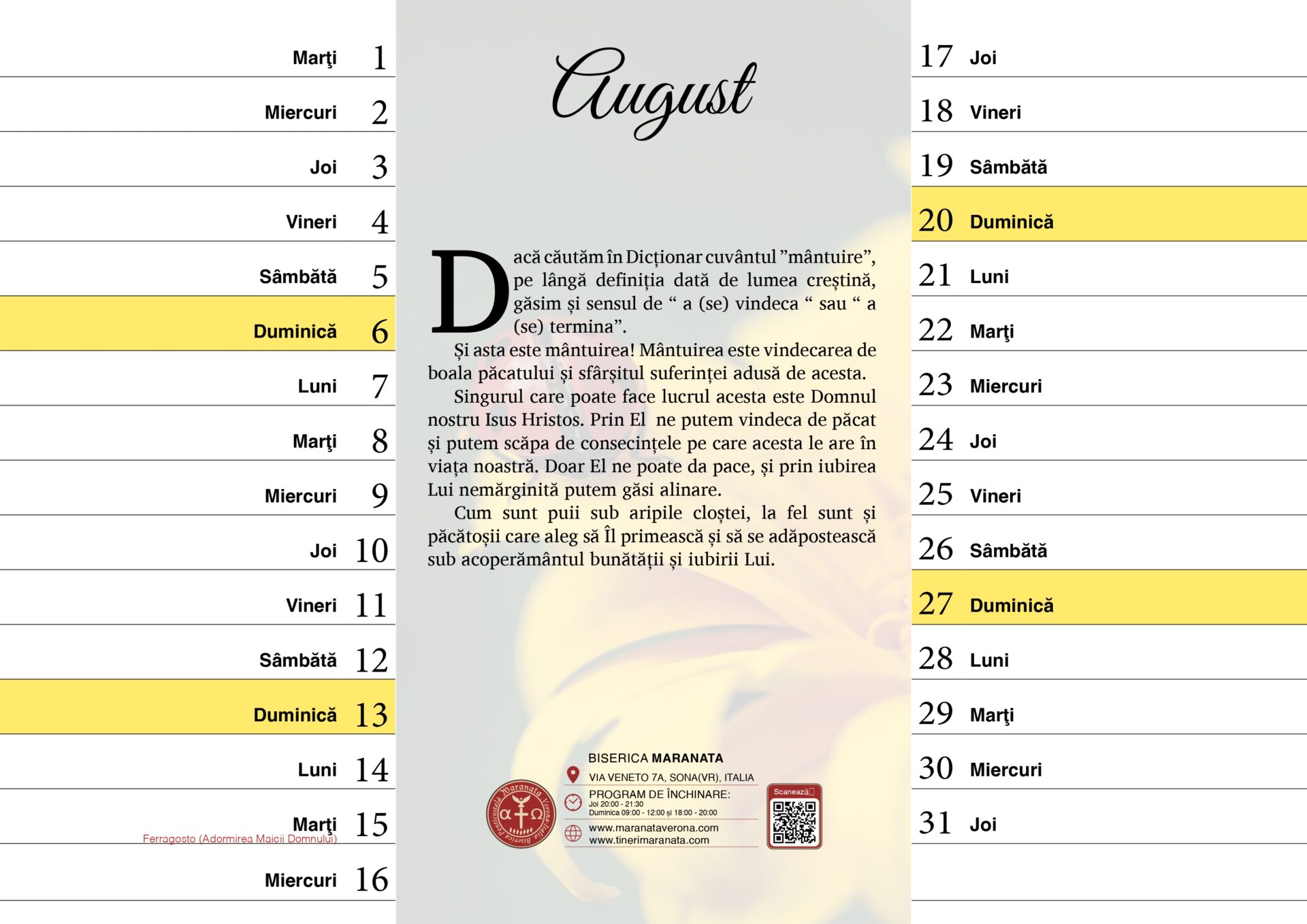 Calendarul